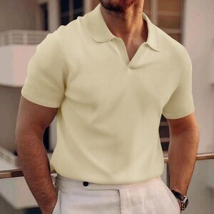 Classic Cream Polo Shirt for Men